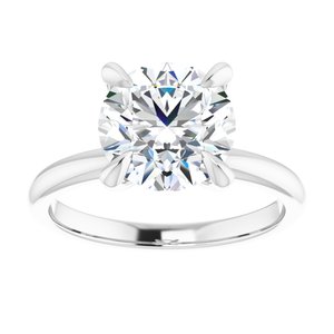 Platinum  8.8 mm Round Solitaire Engagement Ring Mounting