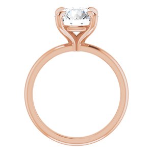 14K Rose  8.8 mm Round Solitaire Engagement Ring Mounting