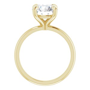 14K Yellow  8.8 mm Round Solitaire Engagement Ring Mounting