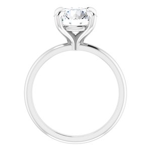 Platinum  8.8 mm Round Solitaire Engagement Ring Mounting