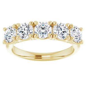 14K Yellow 4.4 mm Round Anniversary Band Mounting