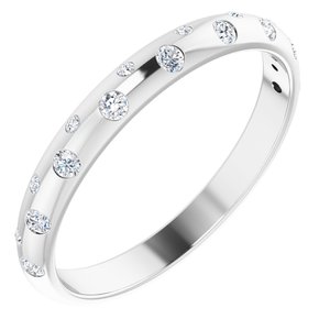 14K White 1/6 CTW Natural Diamond Anniversary Band