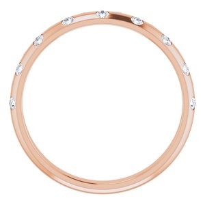 18K Rose 1/6 CTW Natural Diamond Anniversary Band