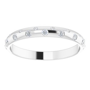 14K White 1/6 CTW Natural Diamond Anniversary Band