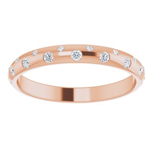 18K Rose 1/6 CTW Natural Diamond Anniversary Band