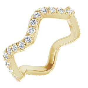 14K Yellow French-Set Eternity Band Size 4