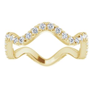 14K Yellow French-Set Eternity Band Size 4