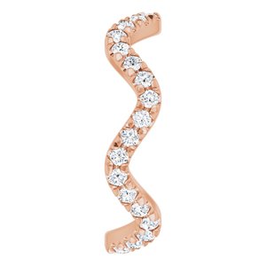 14K Rose French-Set Eternity Band Size 4