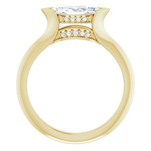 14K Yellow 10x5 mm Marquise Engagement Ring Mounting