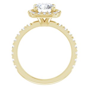 14K Yellow 7.4 mm Round Engagement Ring Mounting