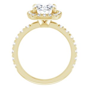 14K Yellow 10x8 mm Oval Engagement Ring Mounting