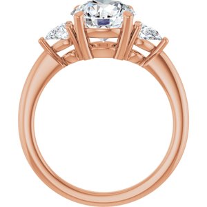 14K Rose  8.2 mm Round Engagement Ring Mounting