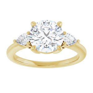 14K Yellow  8.2 mm Round Engagement Ring Mounting