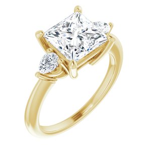 14K Yellow  7.5 mm Square Engagement Ring Mounting