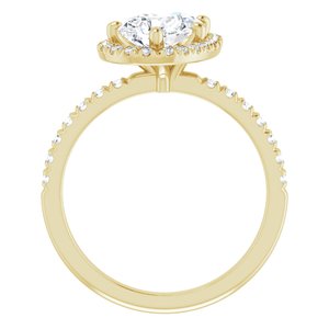 14K Yellow 9x6 mm Pear Engagement Ring Mounting