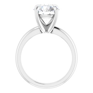 Platinum 9 mm Round Solitaire Engagement Ring Mounting