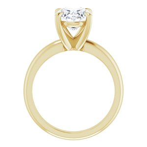 14K Yellow 10x8 mm Oval Solitaire Engagement Ring Mounting