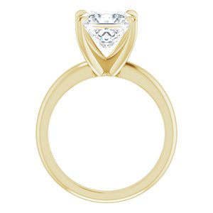 14K Yellow 7.5x7.5 mm Square Solitaire Engagement Ring Mounting