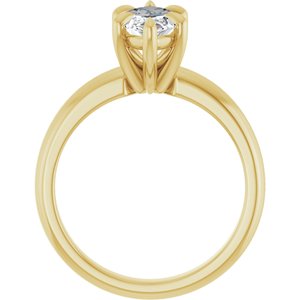 14K Yellow 12x6 mm Marquise Solitaire Engagement Ring Mounting