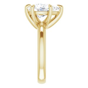 14K Yellow 12x8 mm Pear Solitaire Engagement Ring Mounting