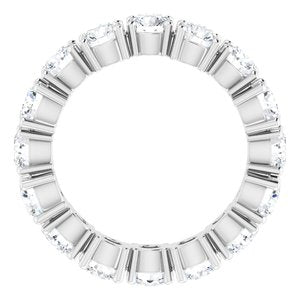 Platinum 4.1 mm Round Eternity Band Mounting