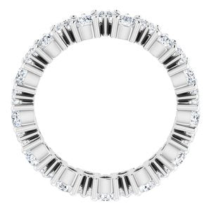 Platinum 4x3 mm Pear Eternity Band Mounting