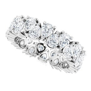 Platinum 4x3 mm Pear Eternity Band Mounting