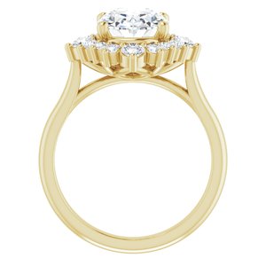 14K Yellow 10x8 mm Oval Engagement Ring Mounting