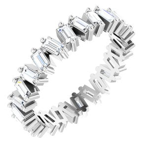 Platinum 7/8 CTW Natural Diamond Eternity Band Size 5.5