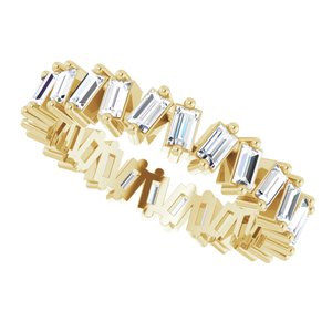 14K Yellow 7/8 CTW Natural Diamond Eternity Band Size 5.5