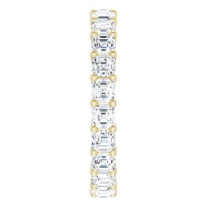 14K Yellow 3 mm Asscher Eternity Band Mounting