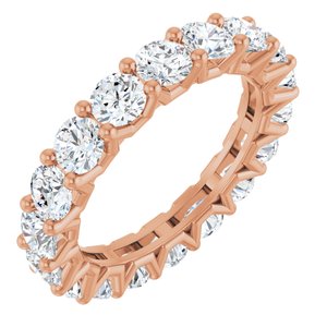 14K Rose 3.8 mm Round Eternity Band Mounting