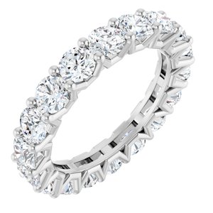 Platinum 3.8 mm Round Eternity Band Mounting