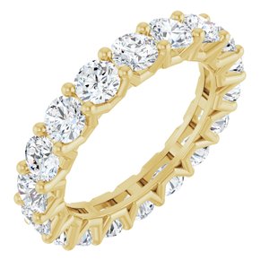 14K Yellow 3.8 mm Round Eternity Band Mounting