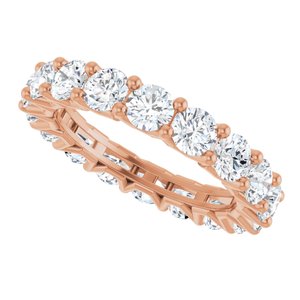 14K Rose 3.8 mm Round Eternity Band Mounting