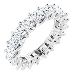 14K White 3.5 mm Square Eternity Band Mounting