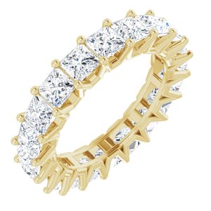 14K Yellow 3.5 mm Square Eternity Band Mounting