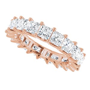 14K Rose 3.5 mm Square Eternity Band Mounting