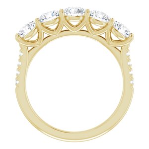 14K Yellow 4.4 mm Round Anniversary Band Mounting