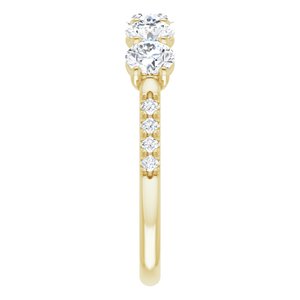 14K Yellow 4.4 mm Round Anniversary Band Mounting