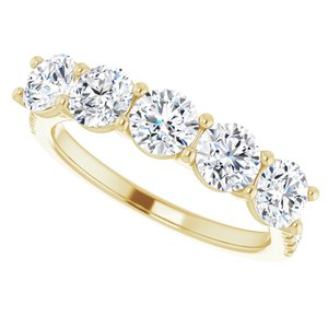 14K Yellow 4.4 mm Round Anniversary Band Mounting