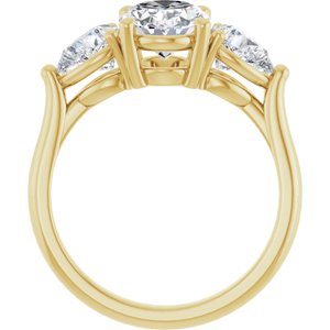 14K Yellow 9x7 mm Oval Engagement Ring Mounting