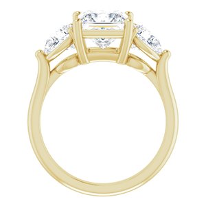 14K Yellow 7 mm Square Engagement Ring Mounting