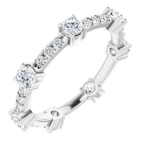 Platinum 3 mm Round Engagement Ring Mounting