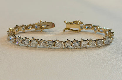 Harmony Cut Mixed Shape Lab Diamond Tennis Bracelet