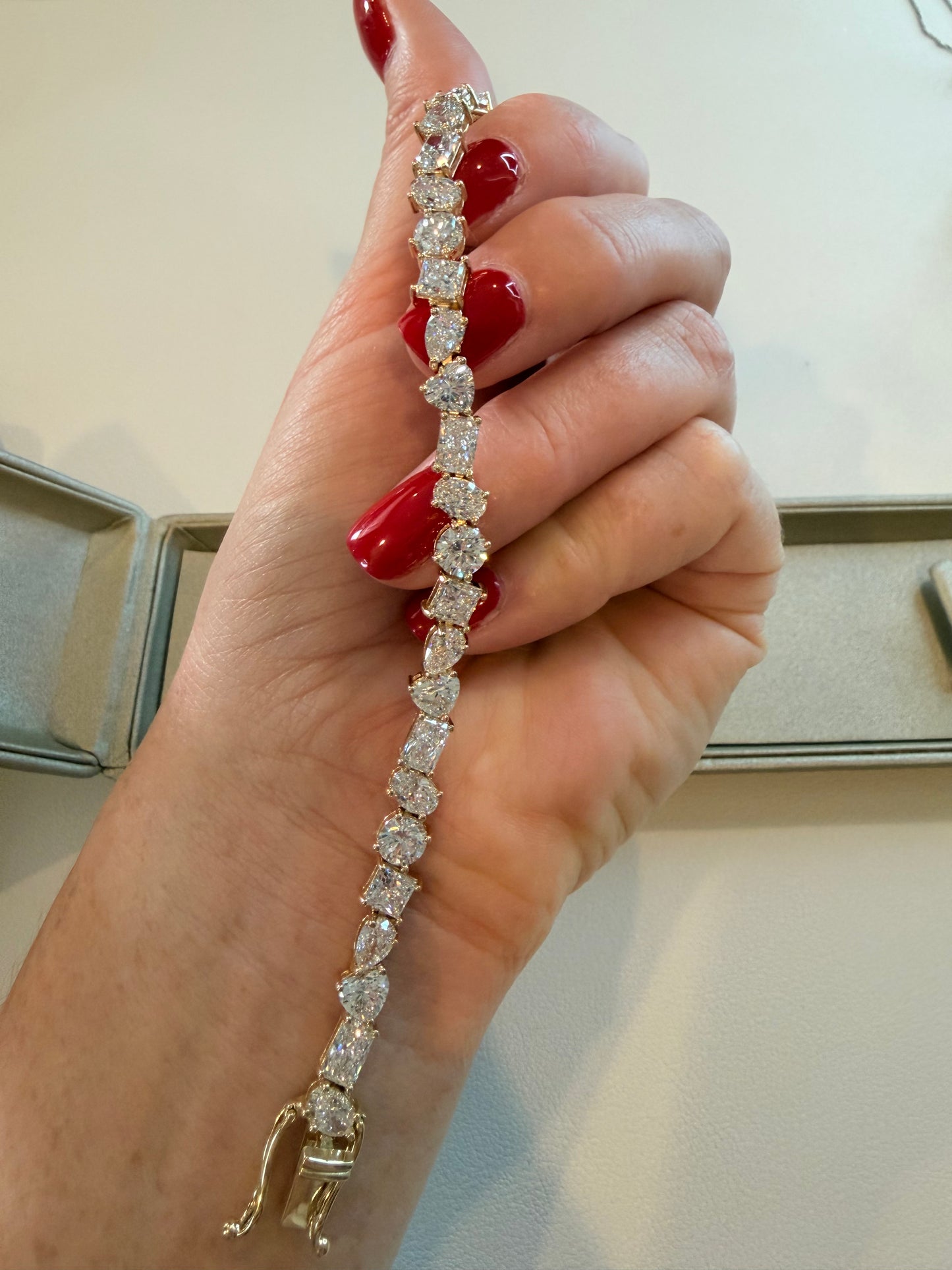 Harmony Cut Mixed Shape Lab Diamond Tennis Bracelet