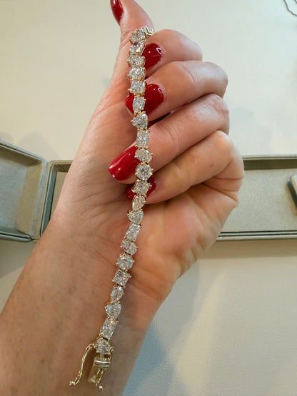 Harmony Cut Mixed Shape Lab Diamond Tennis Bracelet