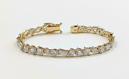 Harmony Cut Mixed Shape Lab Diamond Tennis Bracelet