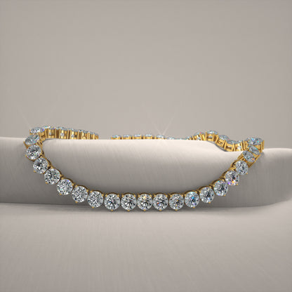 3 Prong Riviera Diamond Tennis Necklace