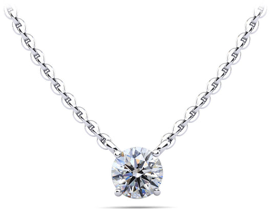 Round Brilliant Solitaire, Lab Diamond Necklace